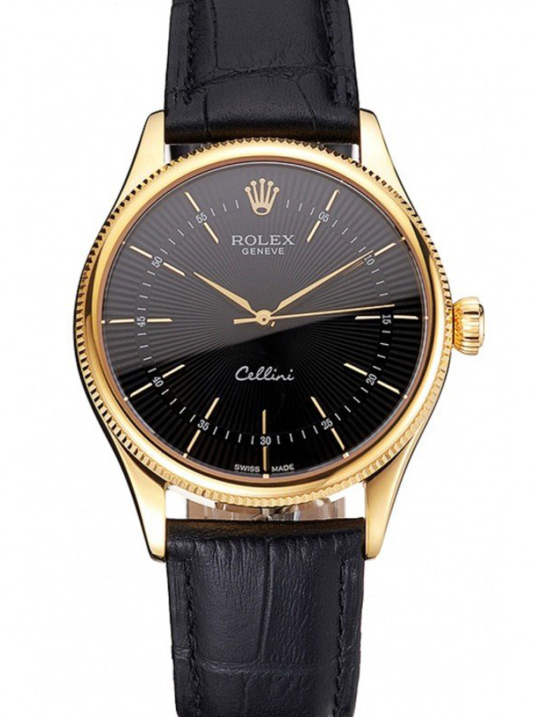 Superclone Rolex Cellini Black Dial REP016803