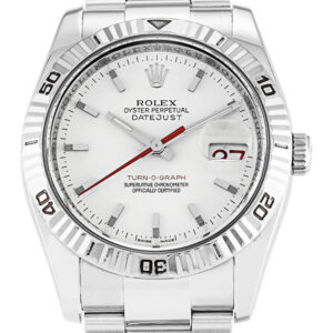 Rolex Datejust Turn-O-Graph White Dial 116264 36 mm