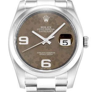 Rolex Datejust Brown Floral Dial 116200 36 mm