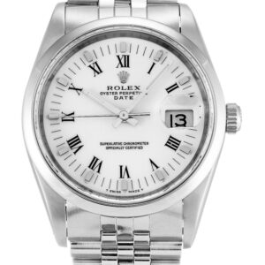 Rolex Oyster Perpetual Date White Dial 15200 34 mm