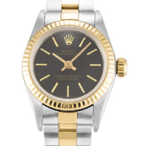 Rolex Oyster Perpetual Lady Black Dial 67193 24 mm