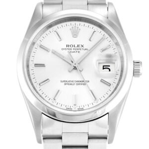 Rolex Oyster Perpetual Date Silver Dial 15200 34 mm