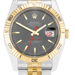Rolex Datejust Turn-O-Graph Grey Dial 116263 36 mm