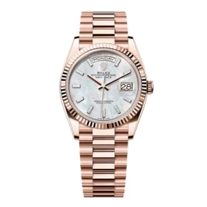 Superclone Rolex Day-Date White Mother-of-Pearl Diamond Dial 128235-0078 36 mm