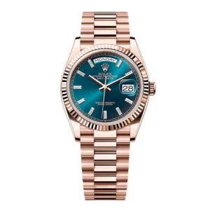 Superclone Rolex Day-Date Blue-Green Diamond Dial 128235-0085 36 mm