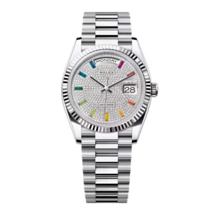 Superclone Rolex Day-Date Diamond-Paved Dial 128236-0003 36 mm