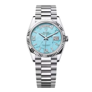Superclone Rolex Day-Date Turquoise Diamond Dial 128236-0011 36 mm