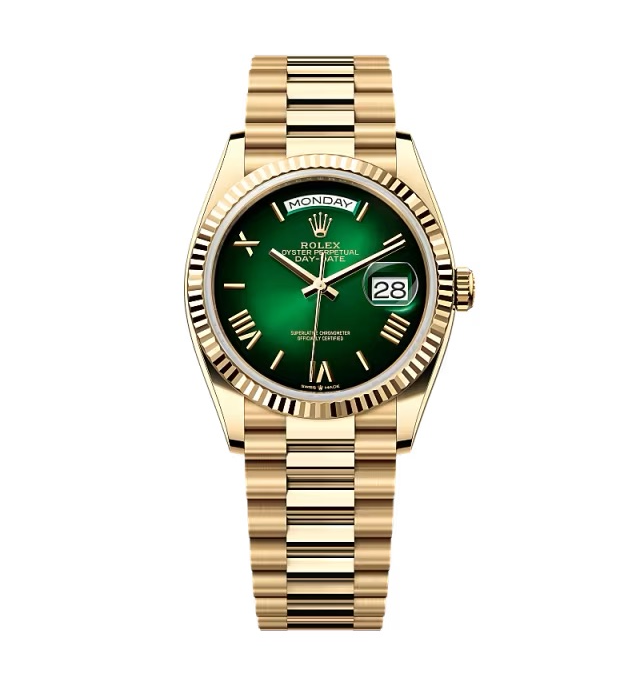 Superclone Rolex Day-Date Green Ombré Dial 128238-0118 36 mm