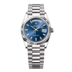 Superclone Rolex Day-Date Bright Blue Diamond Dial 128239-0069 36 mm