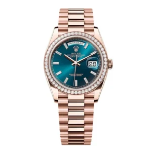 Superclone Rolex Day-Date Blue-Green Diamond Dial 128345rbr-0083 36 mm