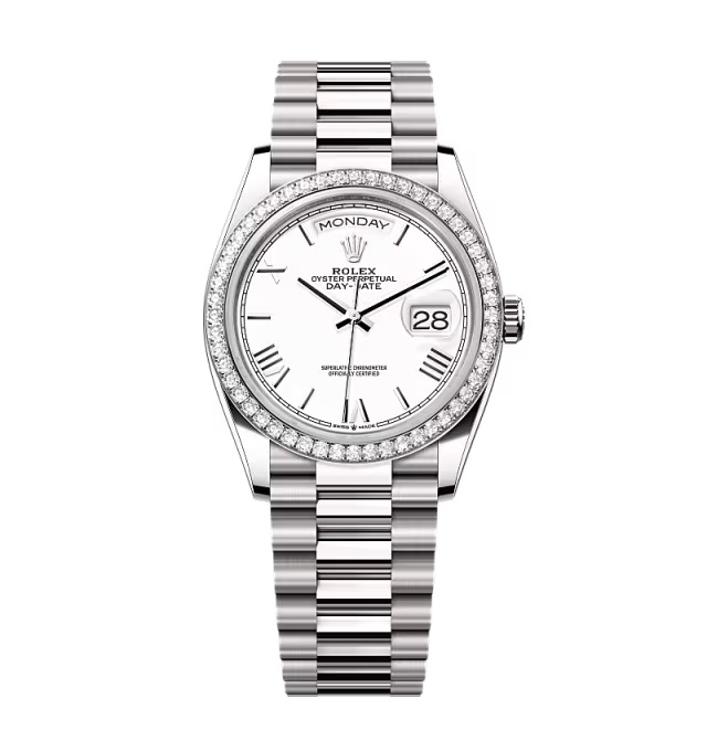 Superclone Rolex Day-Date White Dial 128349rbr-0043 36 mm