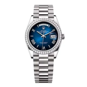 Superclone Rolex Day-Date Blue Ombré Dial 128349rbr-0047 36 mm