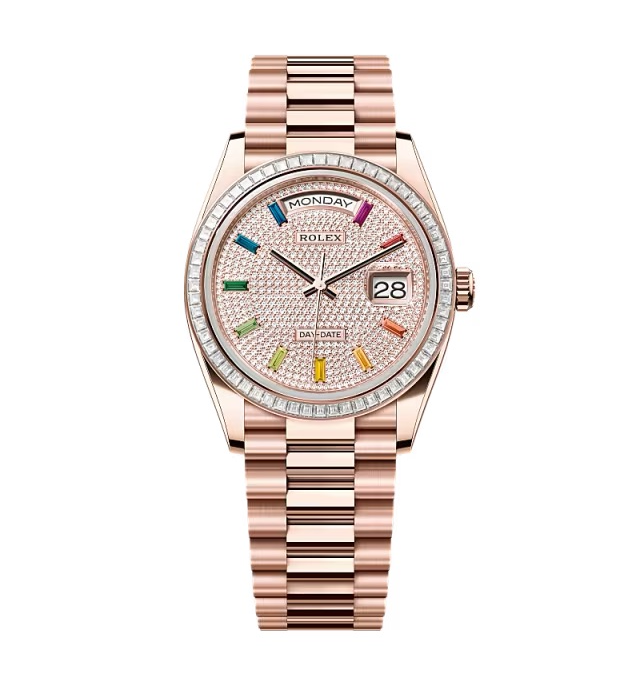 Superclone Rolex Day-Date Diamond-Paved Dial 128395tbr-0008 36 mm