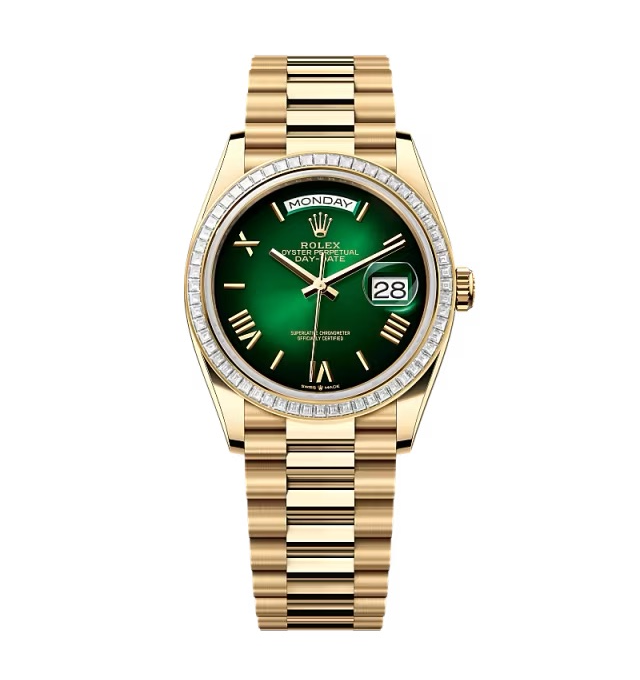 Superclone Rolex Day-Date Green Ombré Dial 128398tbr-0028 36 mm