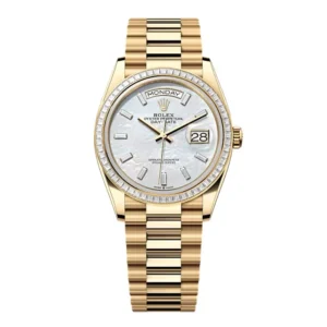 Superclone Rolex Day-Date White Mother-of-Pearl Diamond Dial 128398tbr-0030 36 mm