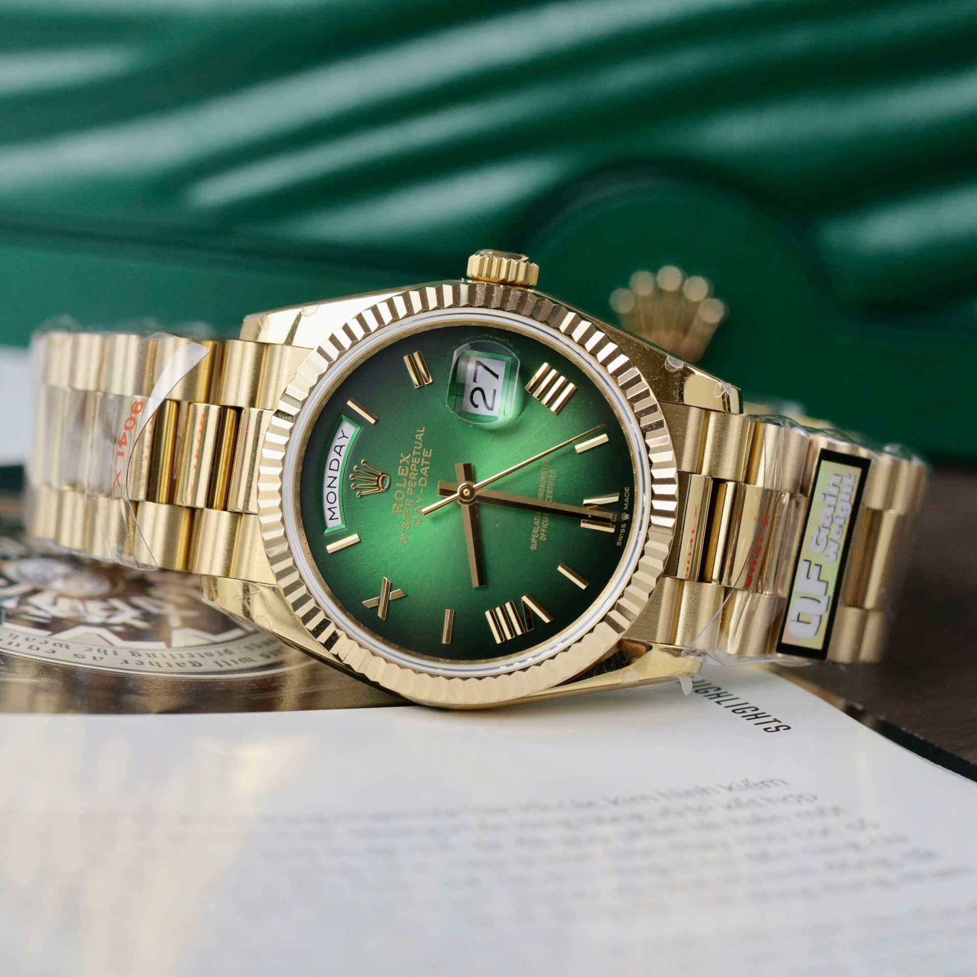 Superclone Rolex Day-Date Green Ombré Dial 128238-0118 36 mm - Image 3