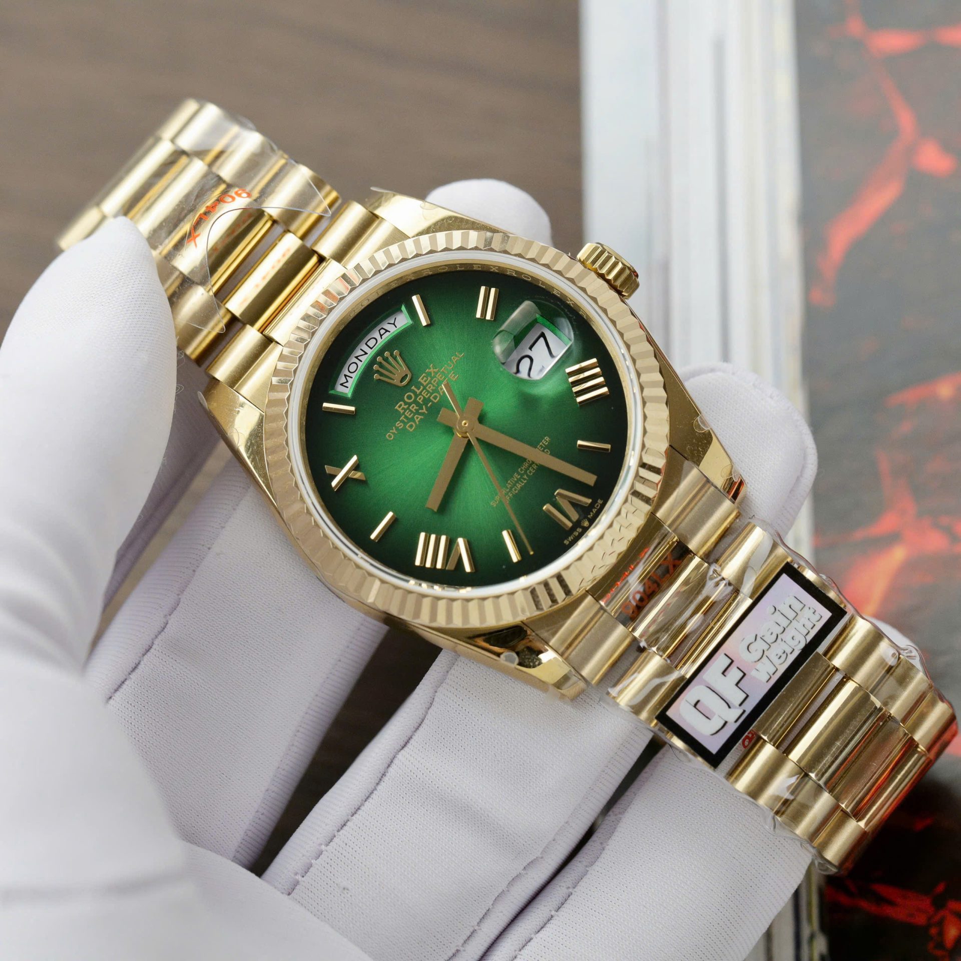 Superclone Rolex Day-Date Green Ombré Dial 128238-0118 36 mm - Image 4