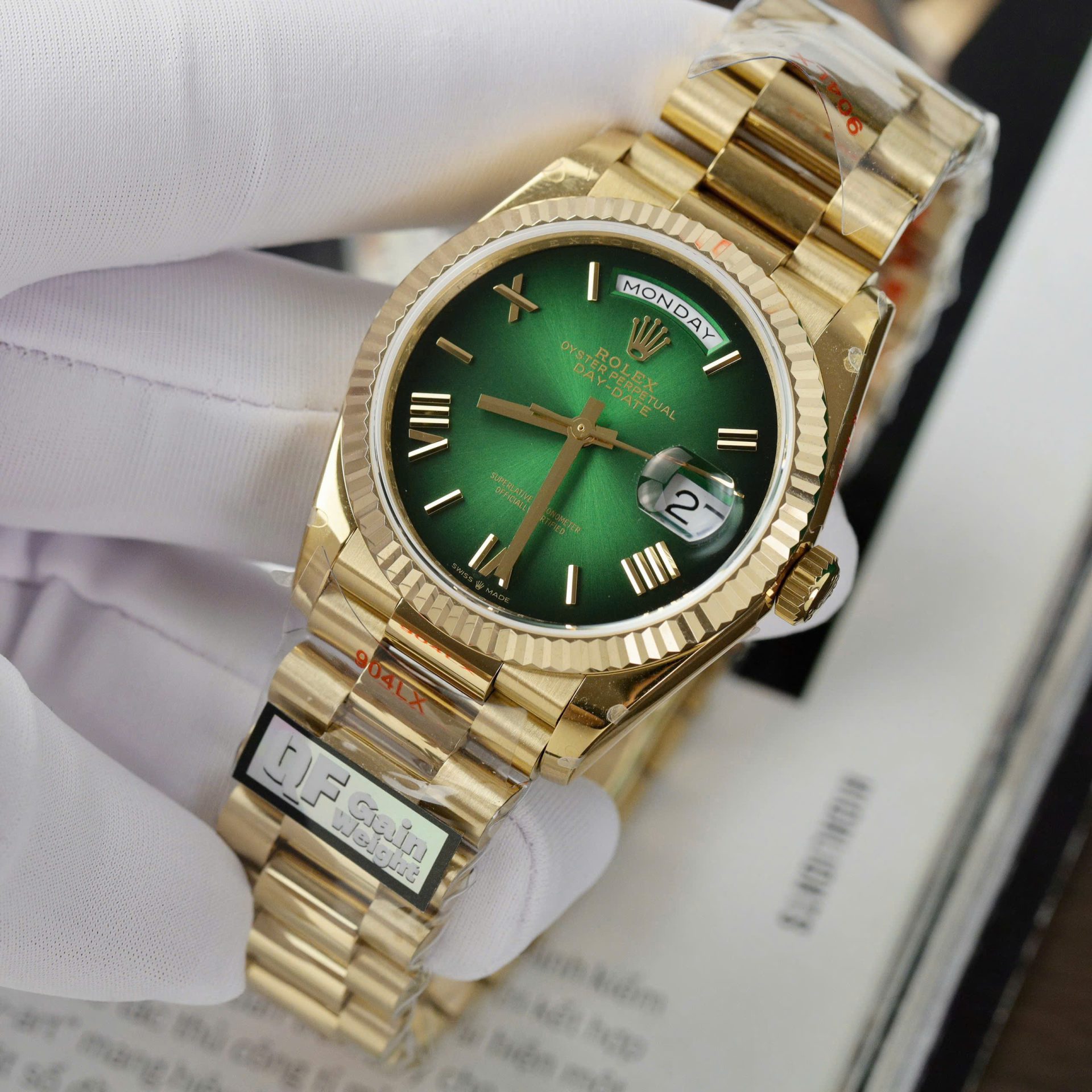 Superclone Rolex Day-Date Green Ombré Dial 128238-0118 36 mm - Image 5