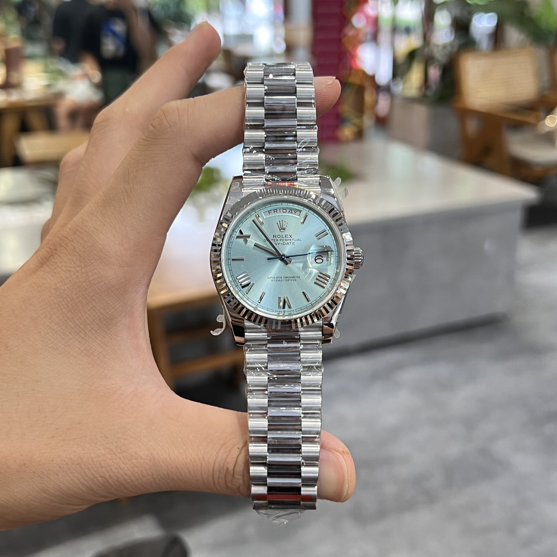 Superclone Rolex Day-Date Ice Blue Dial 228236-0012 40 mm - Image 3