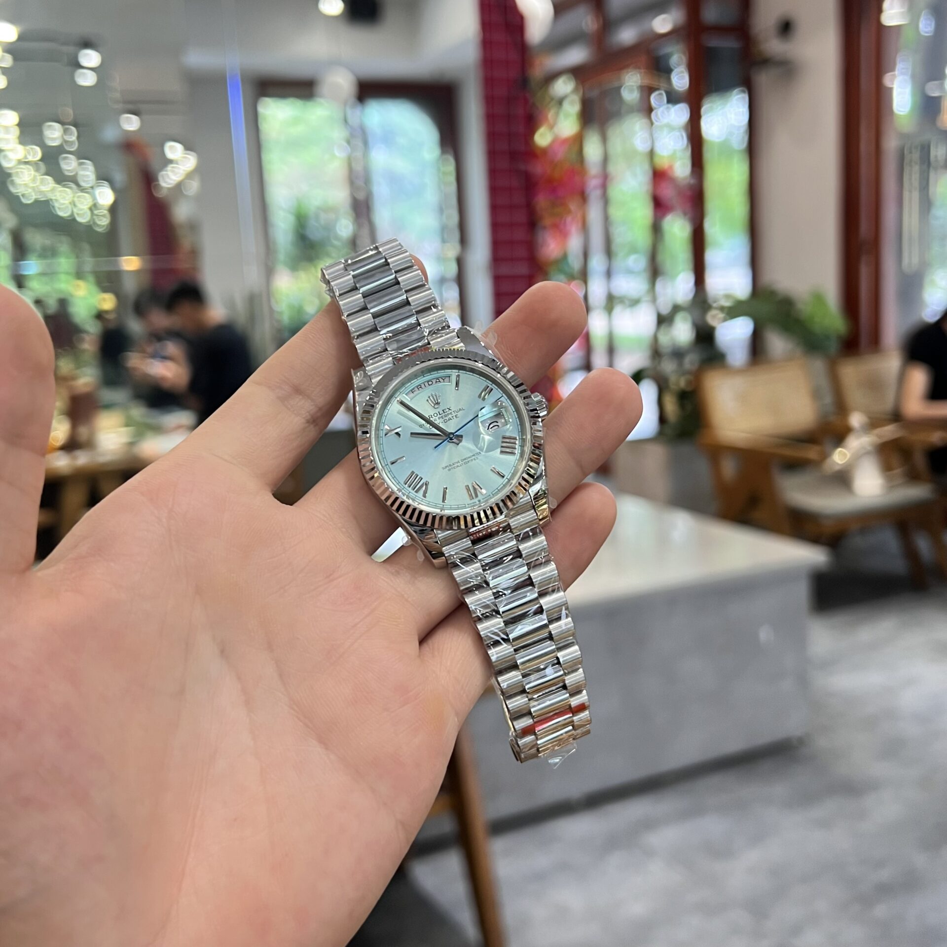 Superclone Rolex Day-Date Ice Blue Dial 228236-0012 40 mm - Image 5