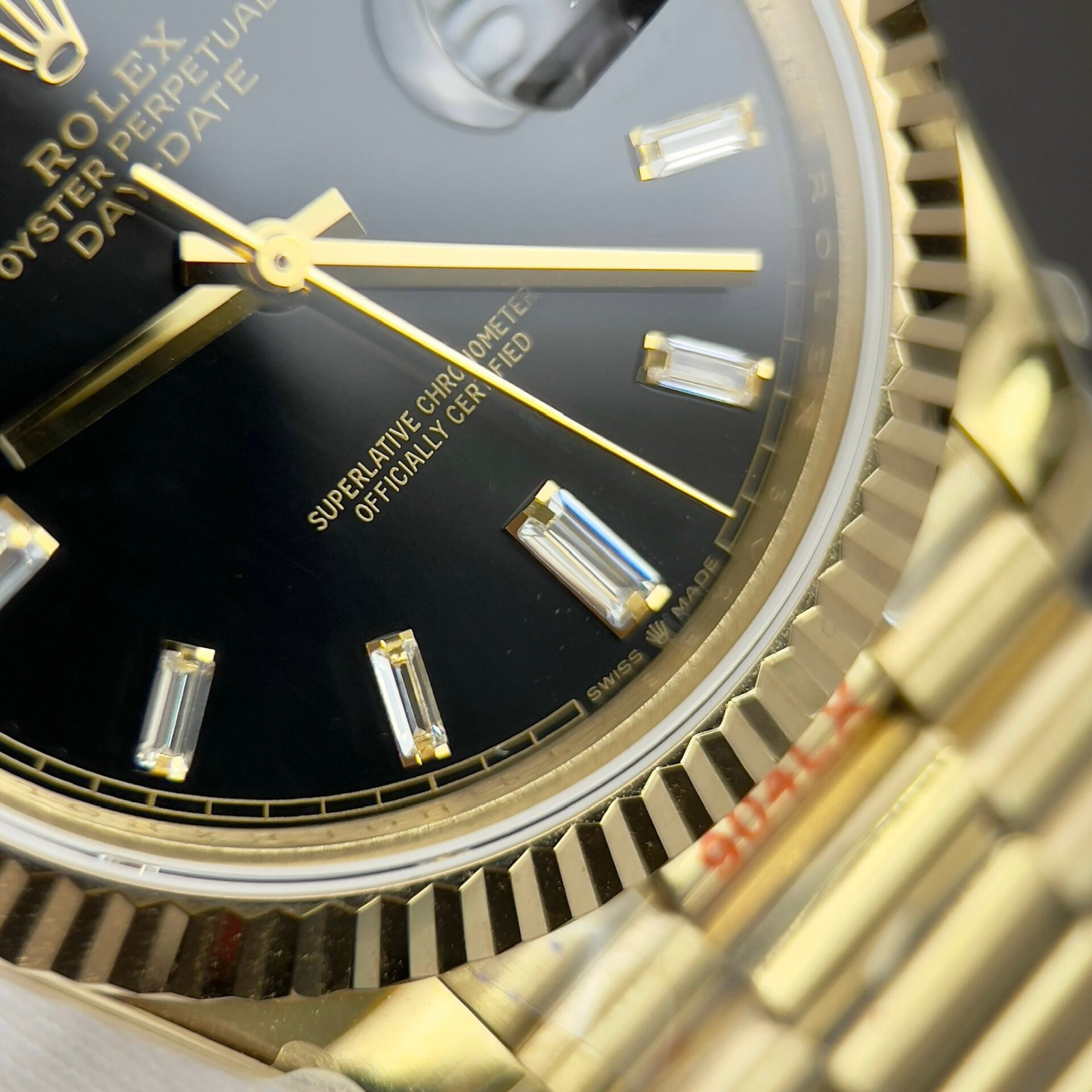 Superclone Rolex Day-Date Bright Black Diamond Dial 228238-0004 40 mm - Image 6
