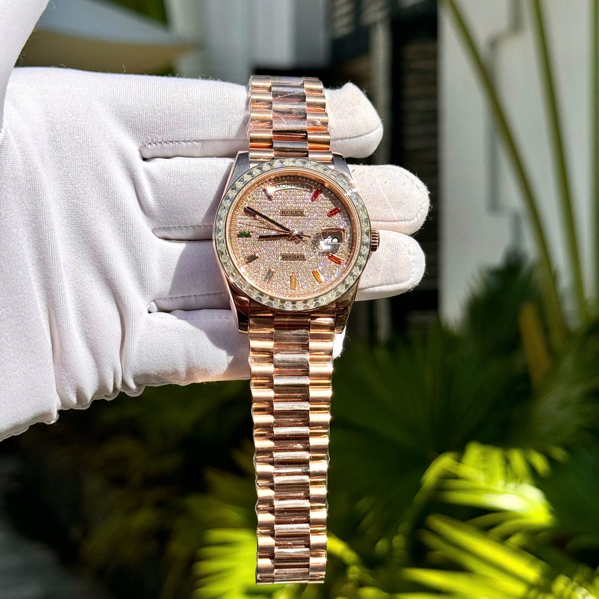 Superclone Rolex Day-Date Diamond-Paved Dial 128395tbr-0008 36 mm - Image 2