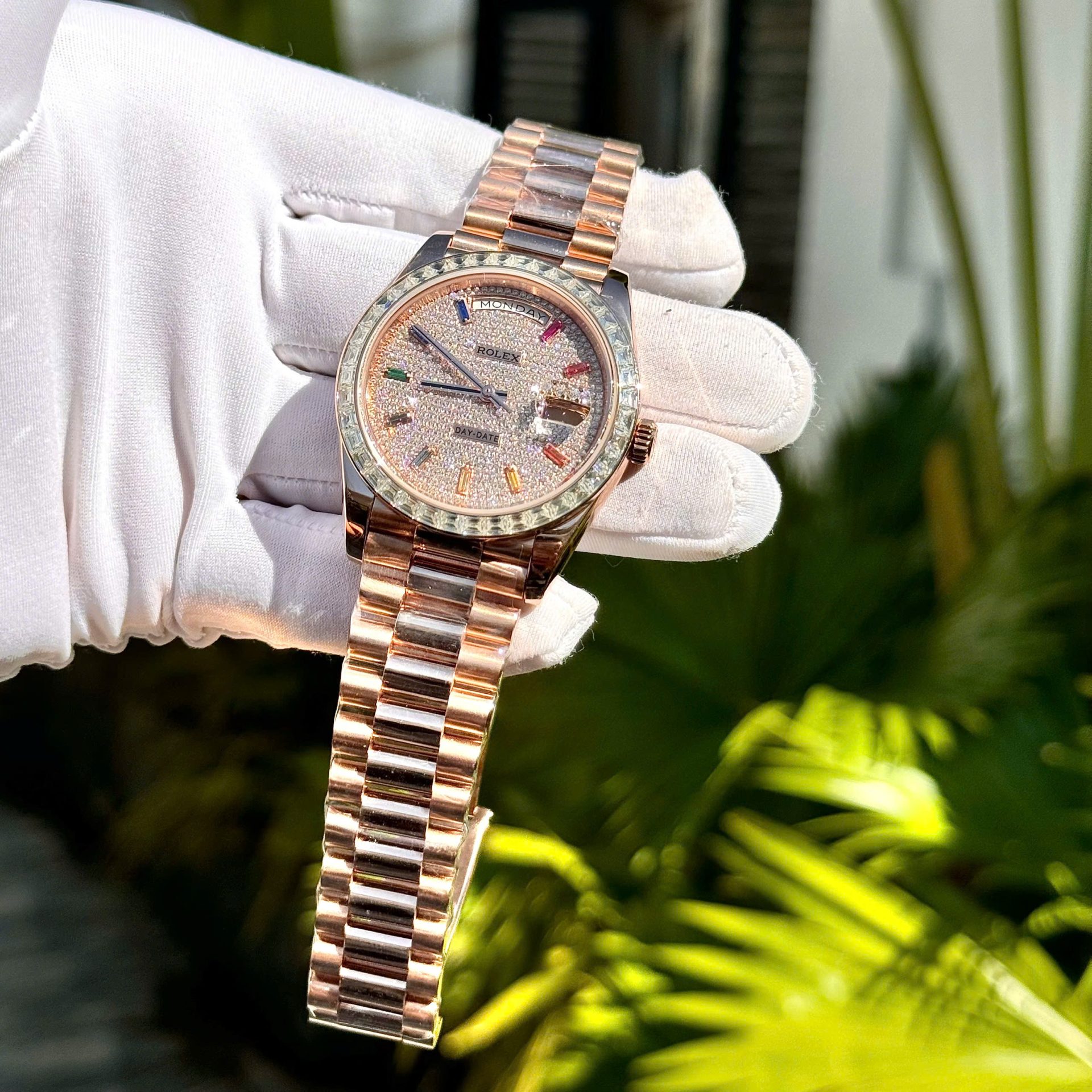 Superclone Rolex Day-Date Diamond-Paved Dial 128395tbr-0008 36 mm - Image 6