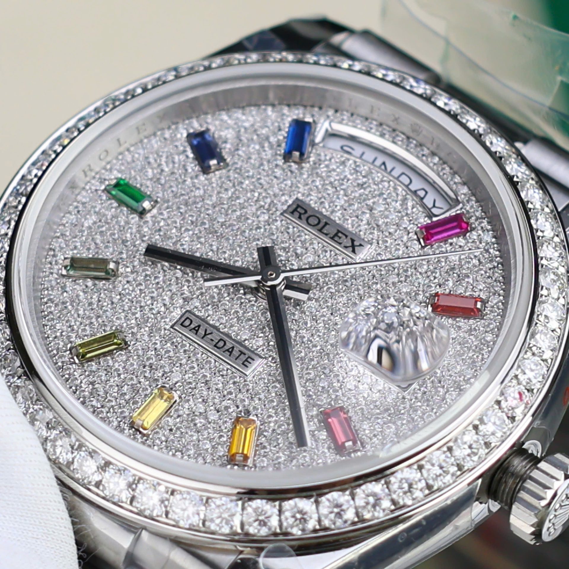 Superclone Rolex Day-Date Diamond-Paved Dial 128349rbr-0006 36 mm - Image 6