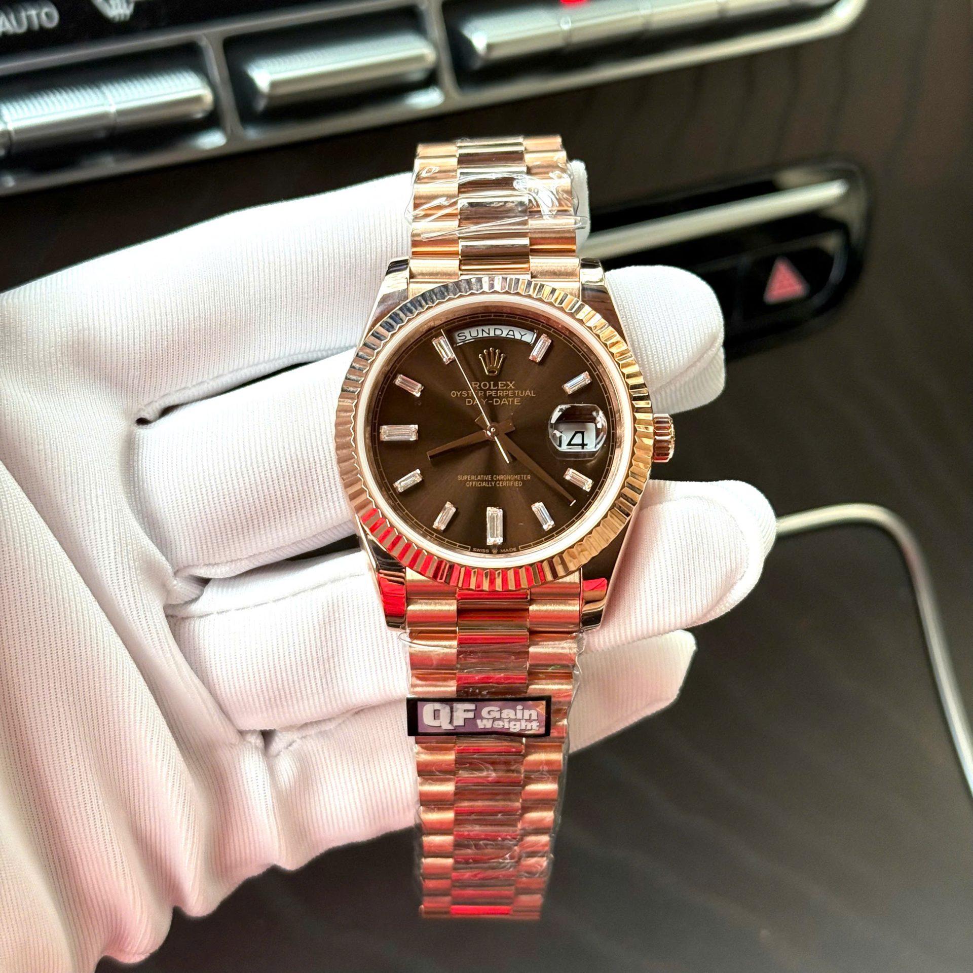 Superclone Rolex Day-Date Chocolate Diamond Dial 228235-0003 40 mm - Image 2