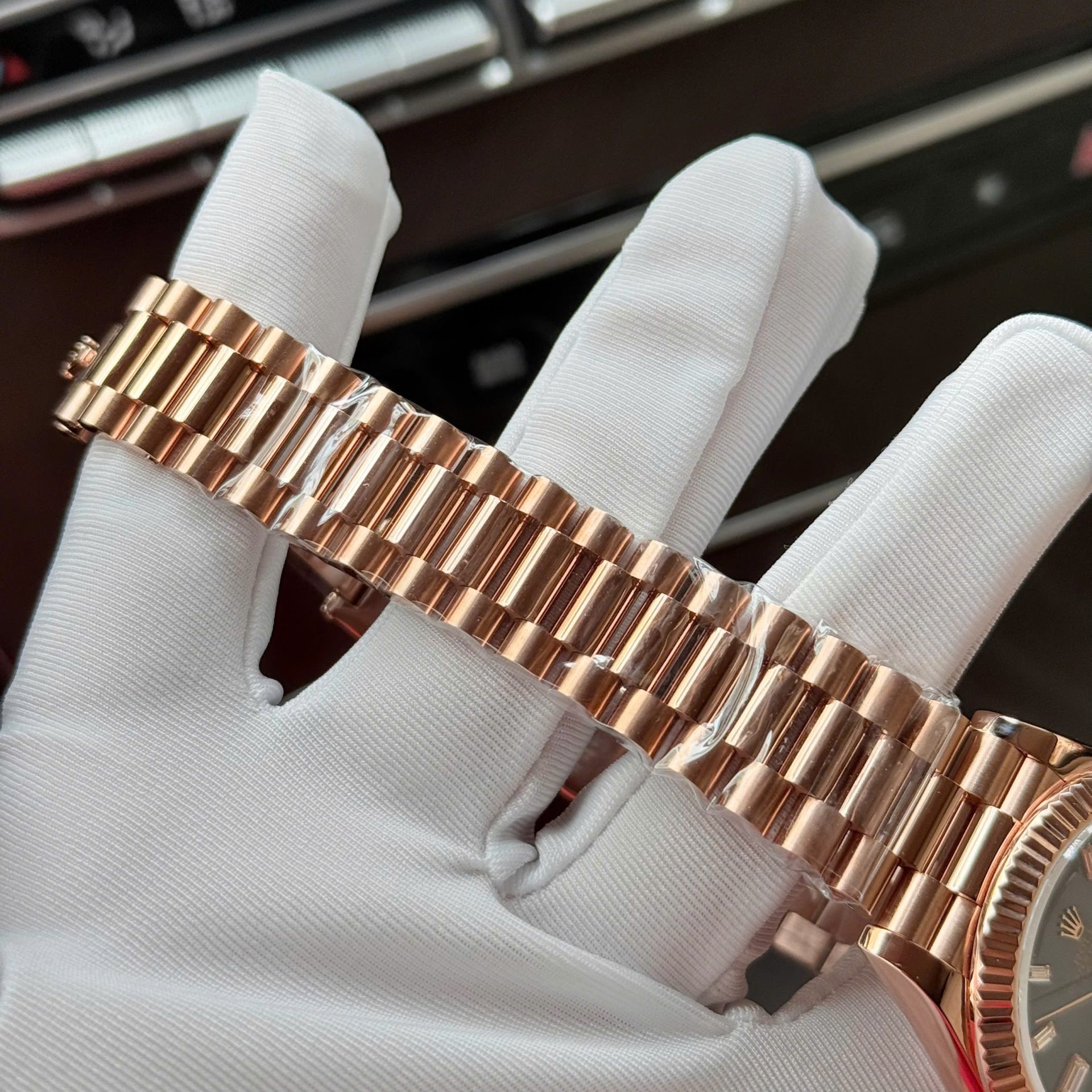 Superclone Rolex Day-Date Chocolate Diamond Dial 228235-0003 40 mm - Image 9