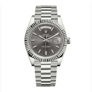 Superclone Rolex Day-Date Grey Stick Tapestry Dial 228239-0002 40 mm