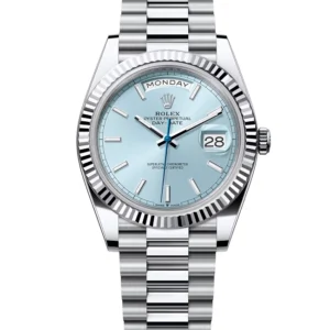 Superclone Rolex Day-Date Ice blue Dial 228236 40 mm