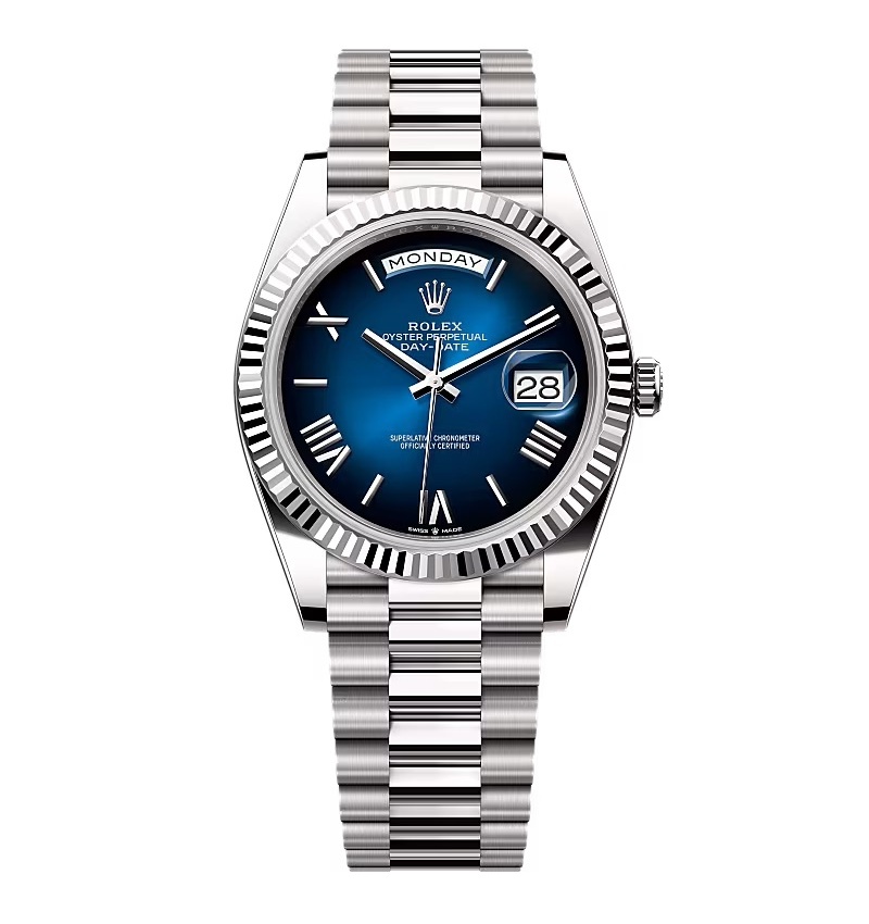 Superclone Rolex Day-Date Blue Ombré Dial 228239-0076 40 mm