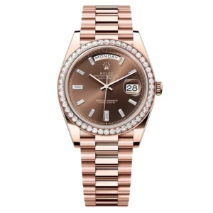 Superclone Rolex Day-Date Chocolate Diamond Dial 228345rbr-0006 40 mm