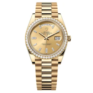 Superclone Rolex Day-Date Champagne Diamond Dial 228348rbr-0002 40 mm