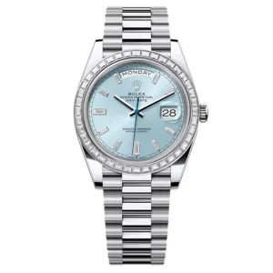 Superclone Rolex Day-Date Ice Blue Diamond Dial 228396tbr-0002 40 mm