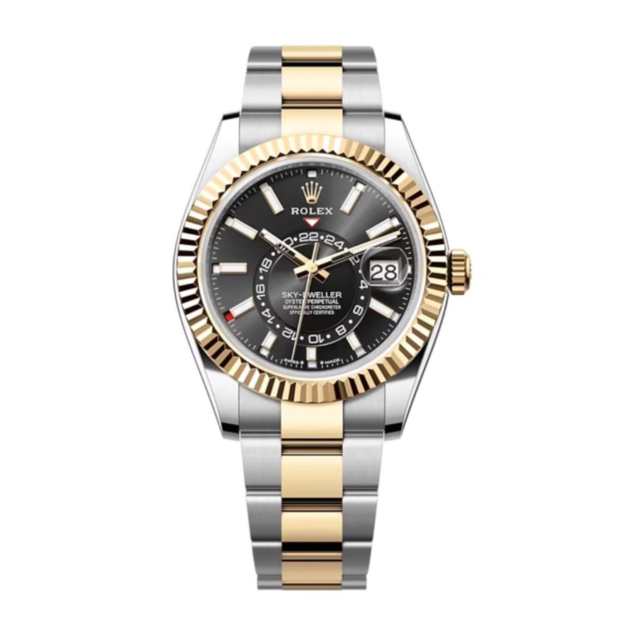 Superclone Rolex Sky-Dweller Bright black Dial 336933 Oyster