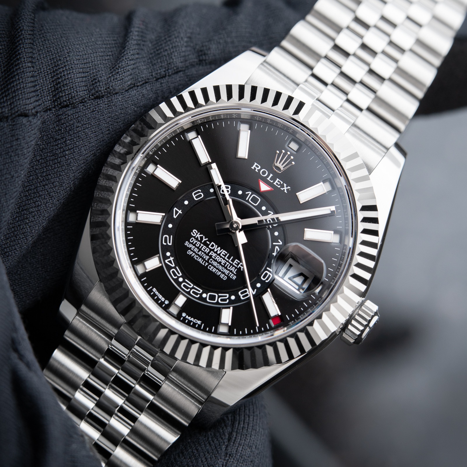 Superclone Rolex Sky-Dweller Bright black Dial 336934 Jubilee - Image 6