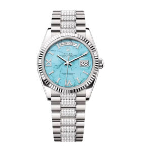 Superclone Rolex Day-Date Turquoise Dial 128239 Diamond-set 36 mm