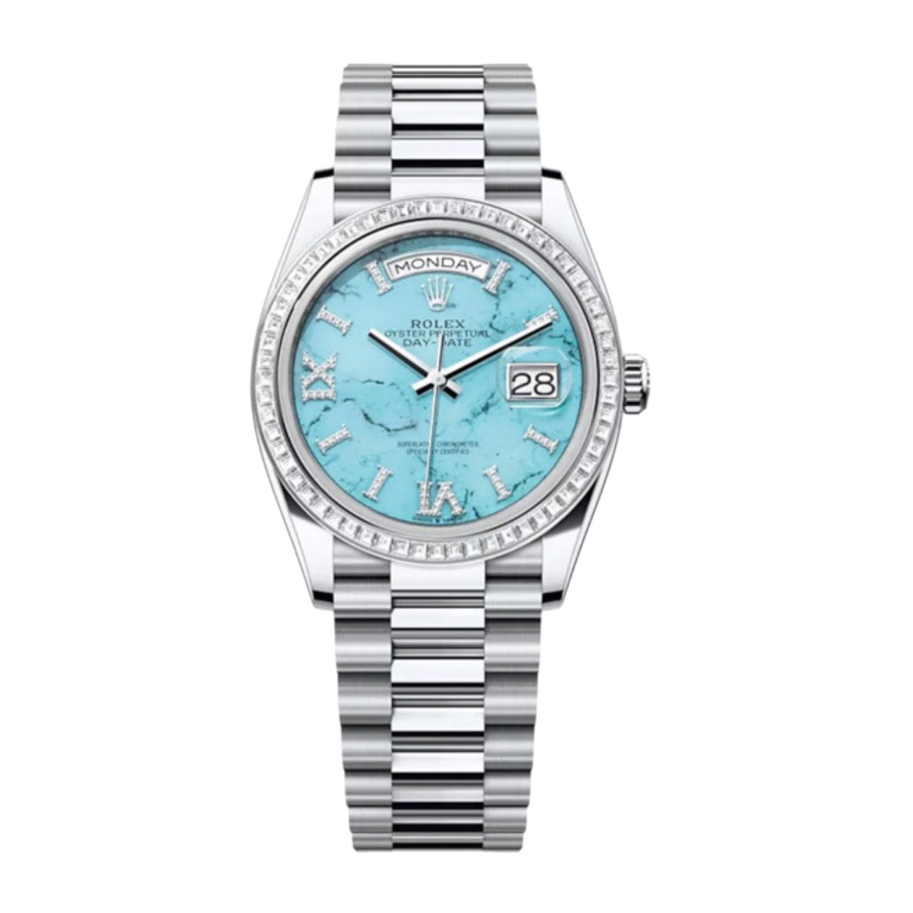Superclone Rolex Day-Date Turquoise Dial 128396TBR 36 mm