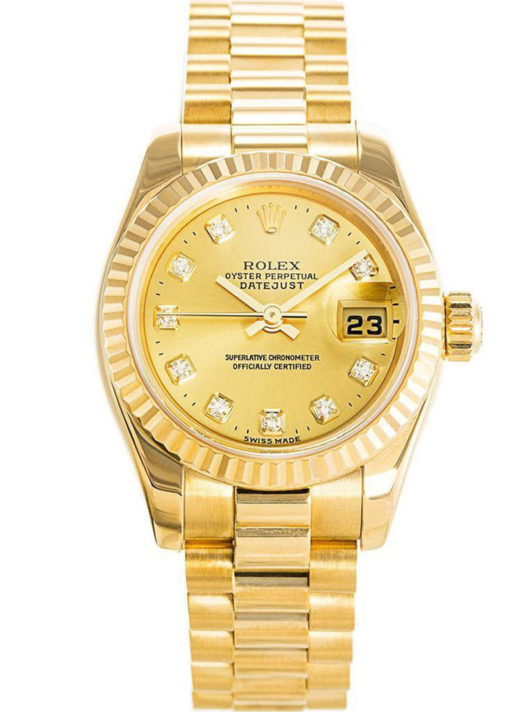 Rolex Datejust Gold Dial 179178 26 mm