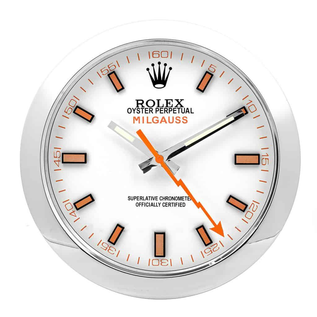 ROLEX WALL CLOCK – MILGAUSS WHITE - Image 2
