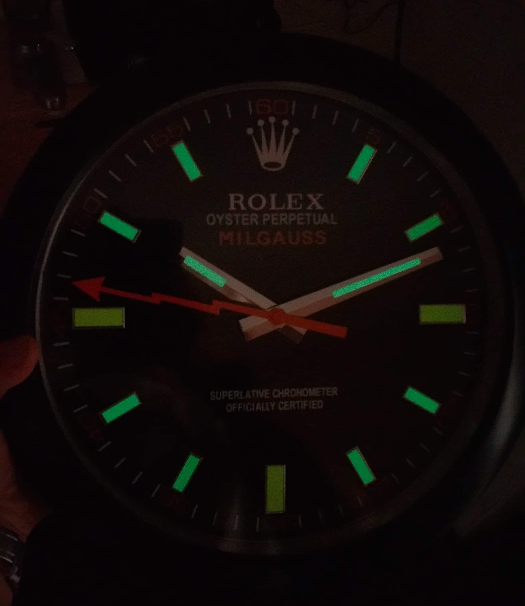 ROLEX WALL CLOCK – MILGAUSS BLACK - Image 5