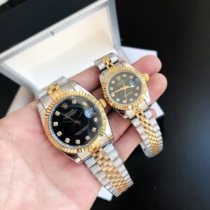 Rolex Datejust RG/SS Jub Black/Dia 36/28 mm