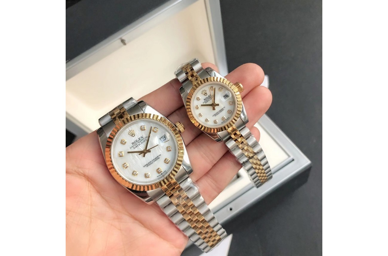 Rolex Datejust RG/SS Jub White/Dial 36/28 mm