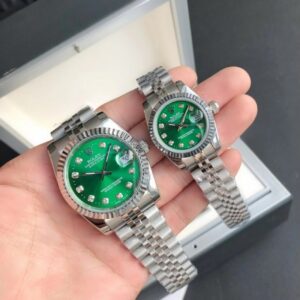 Rolex Datejust SS/SS Jub Green/Dia 36/28 mm