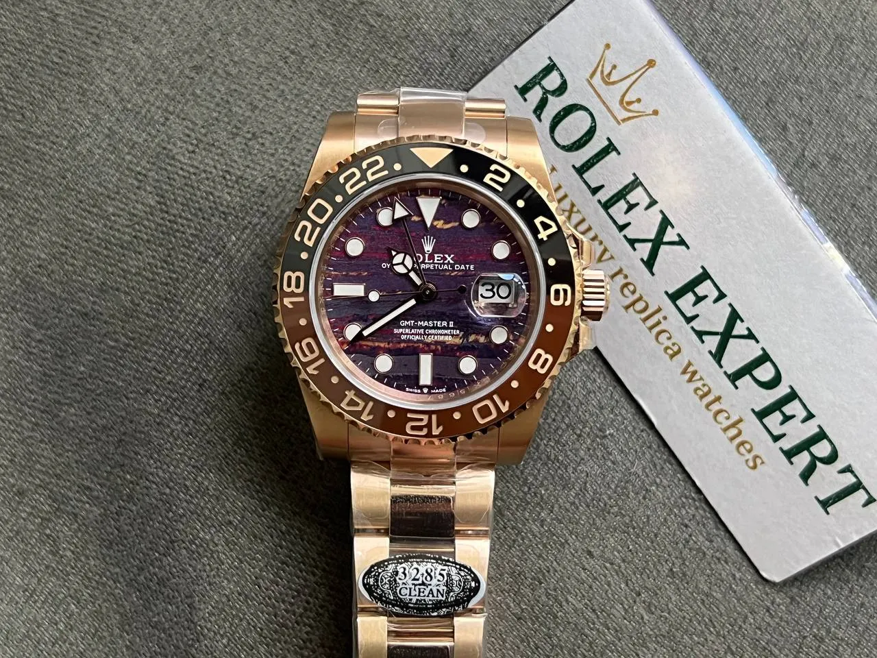 Superclone Rolex GMT-Master II 126715CHNR Tiger Iron Dial - Image 8