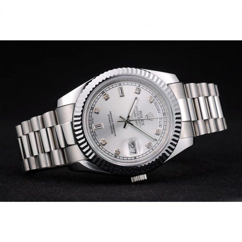 Superclone Rolex Day-Date Silver Dial 41995 40 mm - Image 4