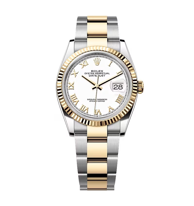 Superclone Rolex Datejust White Roman Dial 126233-0030 36 mm