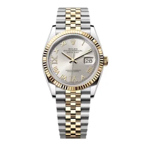 Superclone Rolex Datejust Silver Roman Diamond Dial 126233-0031 36 mm